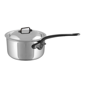 Mauviel 1830 Mauviel M'COOK CI 5-Ply Stainless Steel Sauce Pan With Lid, Cast Iron Handle, 0.8-Qt Mauviel M'COOK CI Sauce Pan With Lid, Cast Iron Handle, 0.8-Qt - Mauviel USA