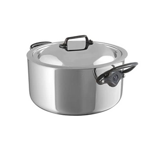 Mauviel 1830 Mauviel M'COOK CI 5-Ply Stainless Steel Stewpan With Lid, Cast Iron Handle, 6.2-Qt Mauviel M'COOK CI Stewpan With Lid, Cast Iron Handle, 6.2-Qt - Mauviel USA
