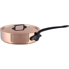 Mauviel Mauviel M'Heritage M'150 CI Copper Saute Pan With Lid and Cast Iron Handle, 1.8-Qt Mauviel M'Heritage M'150 CI  Saute Pan With Lid and Cast Iron Handle, 1.8-Qt - Mauviel USA