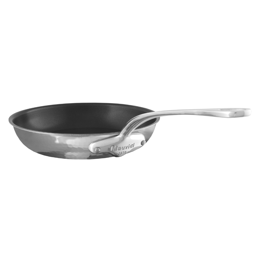 Mauviel M'ELITE Hammered 5-Ply Nonstick Frying Pan With Cast Stainless