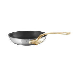 Mauviel 1830 Mauviel M'COOK B 5-Ply Nonstick Round Frying Pan With Brass Handle, 11-In M'COOK CI Non Stick Round Frying Pan With Cast Iron Handle, 11-In - Mauviel USA