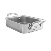 Mauviel Mauviel M'MINIS Hammered Stainless Steel Roasting Pan, 7 x 4-In Mauviel M'MINIS Stainless Steel Roasting Pan, 7x4-In - Mauviel USA