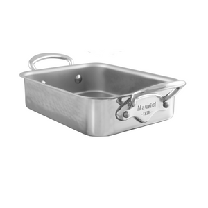 Mauviel 1830 Mauviel M'MINIS Hammered Stainless Steel Roasting Pan, 7 x 4-In Mauviel M'MINIS Stainless Steel Roasting Pan, 7x4-In - Mauviel USA