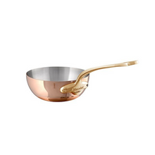 Mauviel Mauviel M'Heritage 150 B Copper Curved Splayed Saute Pan With Brass Handle, 1.3-Qt Mauviel M'150 B Curved Splayed Saute Pan With Brass Handle, 1.3-Qt - Mauviel USA