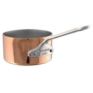 Mauviel 1830 Mauviel M'MINIS Copper Sauce Pan With Stainless Steel Handle, 0.32-Quart Mauviel M'MINIS Copper Sauce Pan With Stainless Steel Handle, 3.54-In - Mauviel USA