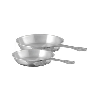 Mauviel Mauviel M'Cook SB 5-Ply 2-Piece Frying Pan Set With Brushed Cast Stainless Steel Handle Mauviel M'Cook SB 5-Ply 2-Piece Frying Pan Set With Brushed Cast Stainless Steel Handle