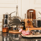 Mauviel M'COOK 5-Ply Saute Pan With Lid With Helper Handle, Cast Stainless Steel Handle, 6.2-Qt - Mauviel1830