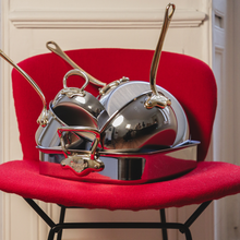 Mauviel Mauviel M'COOK B 5-Ply 12-Piece Cookware Set With Brass Handles Mauviel M'COOK B 5-Ply 12-Piece Cookware Set With Brass Handles