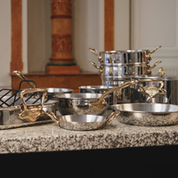 Mauviel M'COOK B 5-Ply 10-Piece Cookware Set With Brass Handles