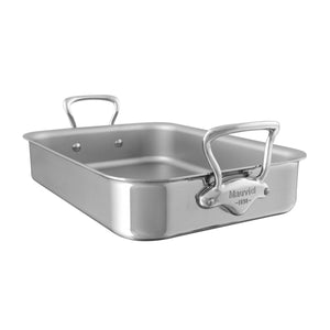 Mauviel 1830 Mauviel M'COOK 5-Ply Roasting Pan With Cast Stainless Steel Handle, 13.7 x 9.8-In Mauviel M'COOK 5-Ply Roasting Pan With Cast Stainless Steel Handle, 13.7 x 9.8-In - Mauviel USA
