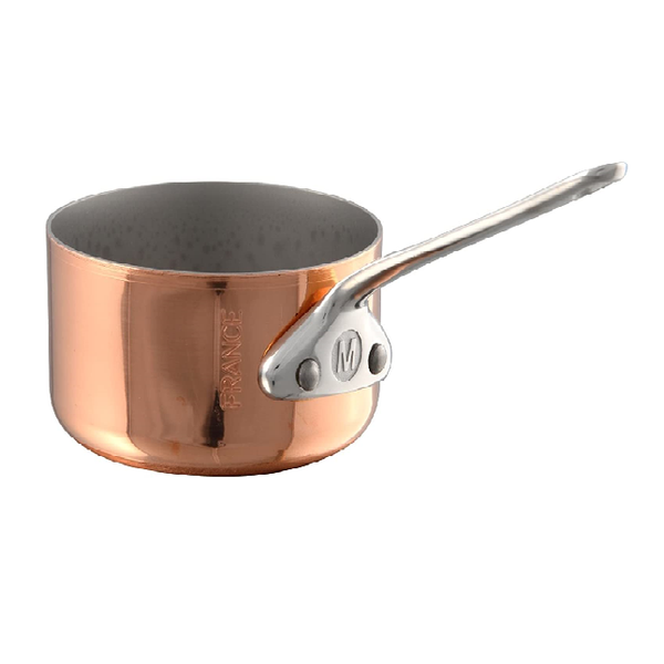 Mauviel M'TRIPLY S Polished Copper & Stainless Steel Sauce Pan With Lid  2.6-qt and Frying Pan 11.8-in Bundle