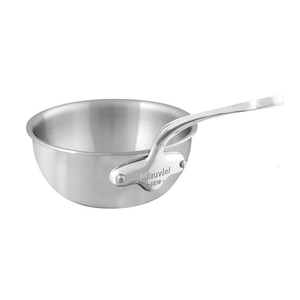 Mauviel M'URBAN 3 Curved Splayed Saute Pan With Cast Stainless Steel Handle, 3.4-Qt - Mauviel1830