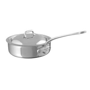 Mauviel M'COOK 5-Ply Sauté Pan With Lid, Cast Stainless Steel Handle, 0.7-Qt - Mauviel USA