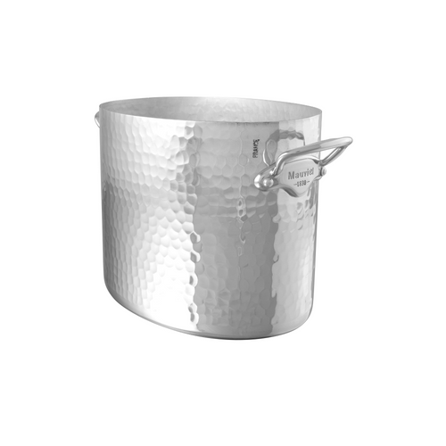 Mauviel M'30 Oval Hammered Champagne Bucket With Cast Stainless Steel, 7.5-Qt - Mauviel USA
