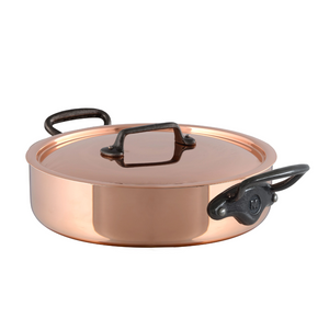 Mauviel 1830 Mauviel M'Heritage M150CI Rondeau With Lid, Cast Iron Handle, 5.9-Qt Mauviel M'Heritage M150CI Rodeau With Lid, Cast Iron Handle, 6-Qt - Mauviel USA