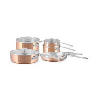 Mauviel M'Triply 360 Copper 10-Piece Cookware Set With Stainless Steel Handles - Mauviel USA