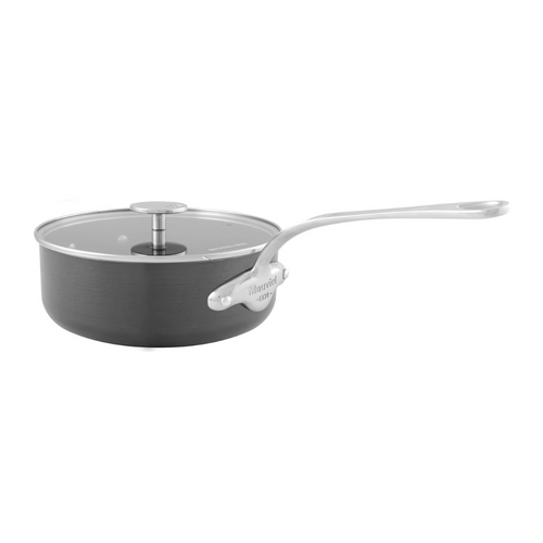 Mauviel M'STONE 3 Saute Pan With Glass Lid, Cast Stainless Steel Handle, 3.7-Qt - Mauviel USA