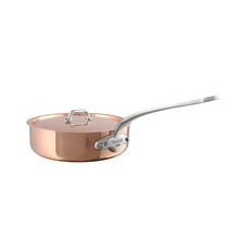 Mauviel Mauviel M'Heritage 150 S Copper Saute Pan With Lid, Cast Stainless Steel Handle, 3.4-Qt Mauviel M'150 S Saute Pan With Lid, Cast Stainless Steel Handle, 3.4-Qt - Mauviel USA