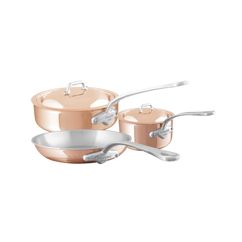 Mauviel M'6s Induction Compatible Copper Nonstick Frying Pan, 7.9-in