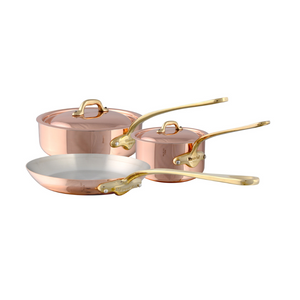 Mauviel 1830 Mauviel M'150 B 5-Piece Copper Cookware Set With Brass Handles Mauviel M'150 B 5-Piece Cookware Set With Bronze Handles - Mauviel USA
