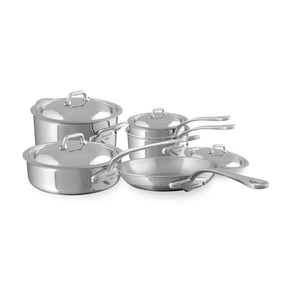Mauviel 1830 Mauviel M'COOK 5-Ply 9-Piece Cookware Set With Cast Stainless Steel Handles Mauviel 1830 M'COOK 9-Piece Cookware Set With Cast Stainless Steel Handles - Mauviel USA