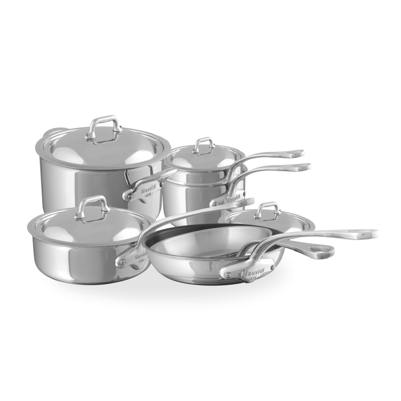 Mauviel M'6 S Induction Copper 3-Piece Sauce Pan Set With Cast Stainle, Mauviel USA