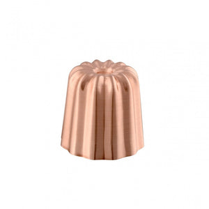 Mauviel 1830 Mauviel M'PASSION Copper Tinned Canele Mold, 1.8-In M'Passion copper tinned canele mold packshot