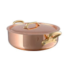 Mauviel M'Heritage M'200 B Copper Rondeau With Lid, Brass Handles - Mauviel1830