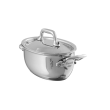 Mauviel Mauviel M'MINIS Stainless Steel Oval Stewpan With Lid, 0.42-Qt Mauviel M'MINIS Stainless Steel Oval Stewpan With Lid, 0.42-Qt - Mauviel USA