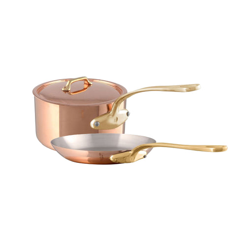 Mauviel M'Heritage M'200 B Copper 3-Piece DeLuxe Cookware Set