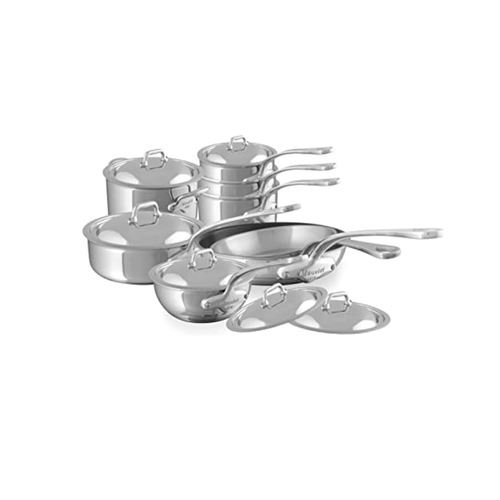 Mauviel 1830 M'COOK 5-Ply 14-Piece Cookware Set With Cast Stainless Steel Handles - Mauviel USA