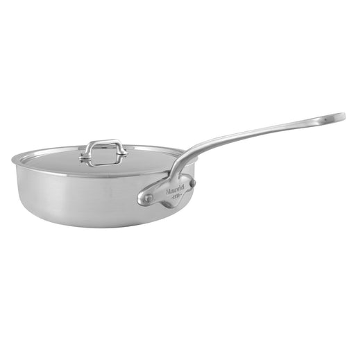 Mauviel 1830 M'URBAN 3 Saute Pan With Lid, Cast Stainless Steel Handle, 3.2-qt - Mauviel USA
