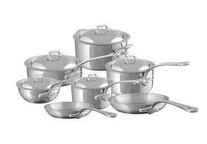 Mauviel 1830 Mauviel M'COOK 5-Ply 12-Piece Cookware Set With Cast Stainless Steel Handles M'COOK 12 piece set - Mauviel USA