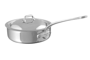 Mauviel 1830 Mauviel M'COOK 5-Ply Saute Pan With Lid With Helper Handle, Cast Stainless Steel Handle, 6.2-Qt Mauviel 1830 M'COOK 5-Ply Saute Pan With Lid, Cast Stainless Steel Handle - Mauviel USA