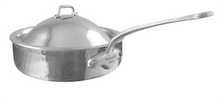 Mauviel Mauviel M'Elite Hammered 5-Ply Saute Pan With Lid, Cast Stainless Steel Handles, 3.2-Qt M'Elite Saute pan with lid - Mauviel USA