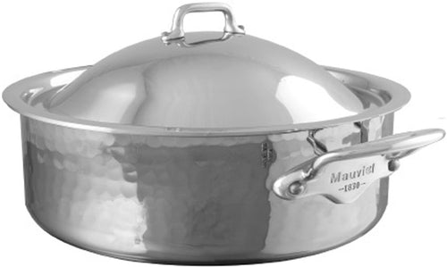 Mauviel M'COOK CI Rondeau/Braiser Pan With Lid, Cast Iron Handle, 3.2-, Mauviel USA