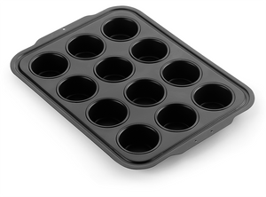 Mauviel M'PASSION Black Steel Nonstick Muffin Mold, 1,26-qt, Mauviel USA