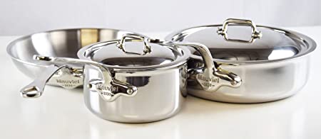 Mauviel 1830 M'COOK 5-Ply 5-Piece Cookware Set With Cast Stainless Steel Handles - Mauviel USA