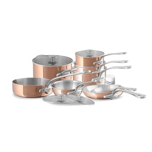 Mauviel M'TRIPLY S 12-Piece Cookware Set With Cast Stainless Steel