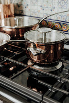 Mauviel 1830 M'3S Tri-Ply Sauce Pan With Lid, Cast Stainless Steel Handle, 2.6-qt - Mauviel USA