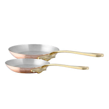 Mauviel Mauviel M'Heritage 150 B 2-Piece  Copper Frying Pan Set With Brass Handles Mauviel 1830 M'HERITAGE 150 B 2-Piece Frying Pan Set With Bronze Handles - Mauviel USA