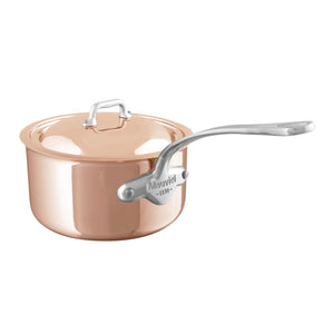 Mauviel 1830 M'6S Sauce Pan With Lid, Cast Stainless Steel Handle, 2.6-Qt - Mauviel USA