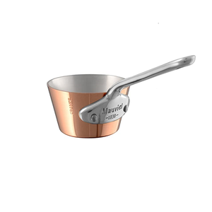 Mauviel 1830 Mauviel MINI'S Copper Splayed Saute Pan With Cast Stainless Steel Handle, 3.54-In Mauviel 1830 M'Heritage M150S Mini Splayed Saute Pan With Cast Stainless Steel Handle, 3.54-Qt - Mauviel USA
