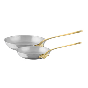 Mauviel 1830 Mauviel M'COOK B 2-Piece Frying Pan Set With Brass Handles M'COOK B - Mauviel USA