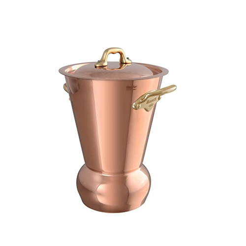 Mauviel 1830 M'Tradition Polished Copper Potato Steamer With Bronze Handles, 2.8-qt - Mauviel USA