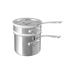 Mauviel 1830 Mauviel M'COOK 5-Ply Bain Marie With Lid, Cast Stainless Steel Handle, 1.8-Qt M'cook bain-marie packshot