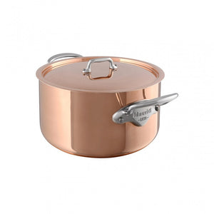 Mauviel 1830 Mauviel M'150 S Stewpan With Lid, Cast Stainless Steel Handles, 5.7-Qt M'héritage 150 s cocotte with lid packshot