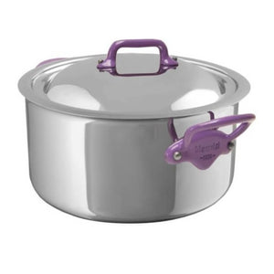 M'COOK PURPLE MOOD COCOTTE WITH LID, 8 In - Mauviel USA
