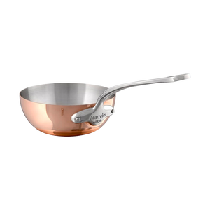 Mauviel 1830 Mauviel M'Heritage 150 S Copper Curved Splayed Saute Pan With Cast Stainless Steel Handle, 3.6-Qt M'HERITAGE 150s Curved Splayed sautepan 9.5 In - Mauviel USA