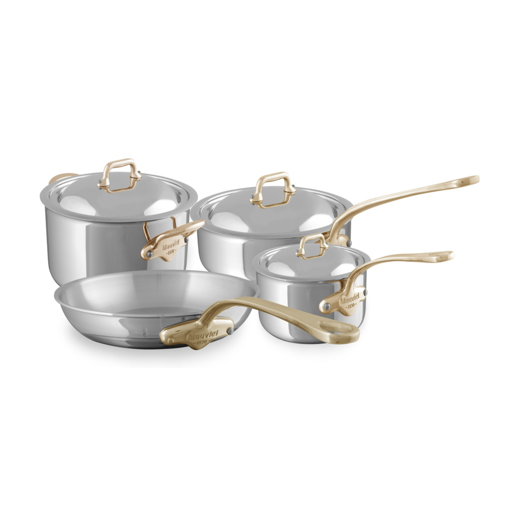 Mauviel 1830 M'COOK BZ 7-Piece Cookware Set With Bronze Handles - Mauviel USA
